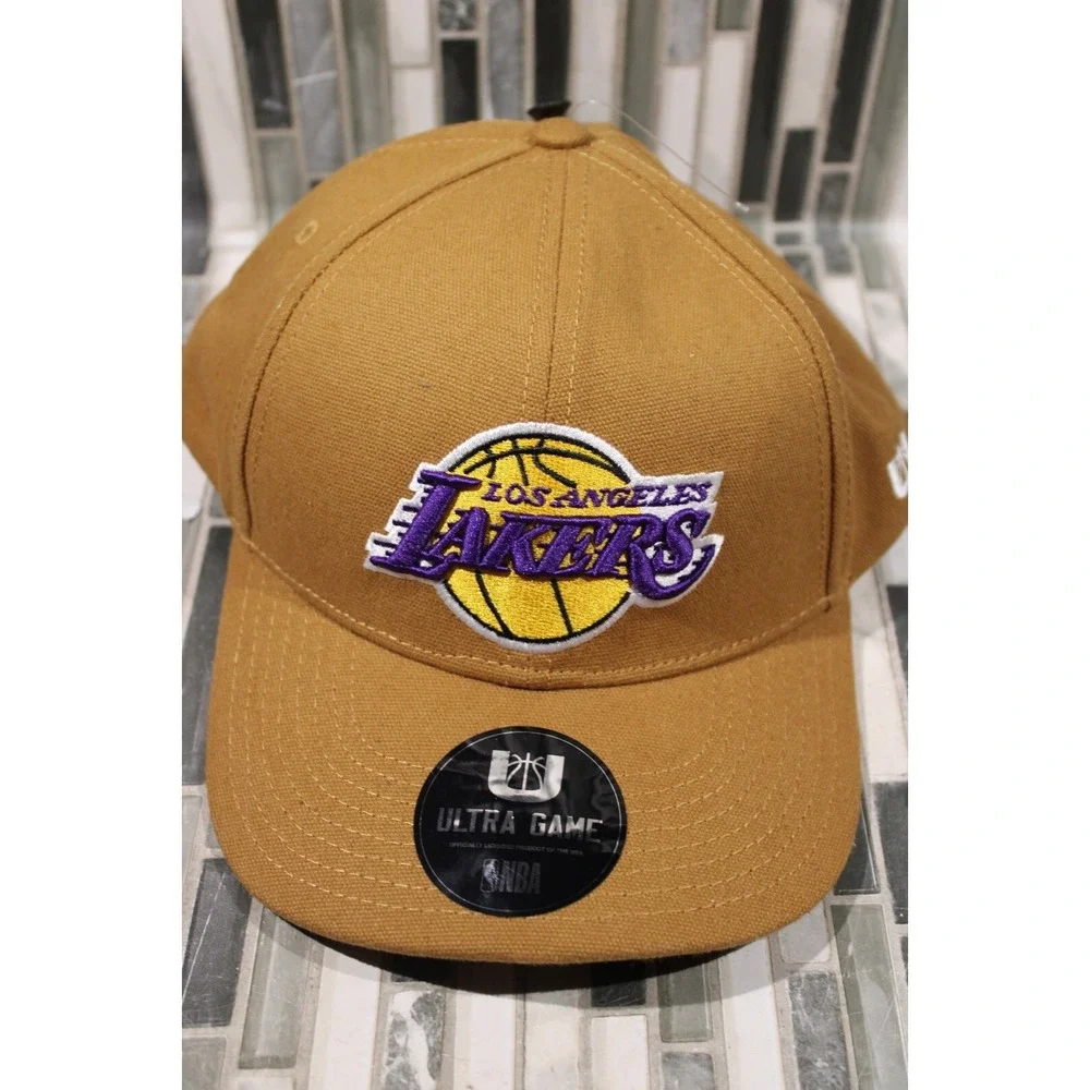 Los Angeles Lakers NBA Ultra Game Adjustable Strapback Hat-Mustard Brown